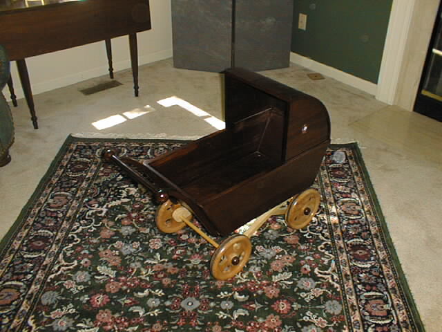 photo of wooden stroller