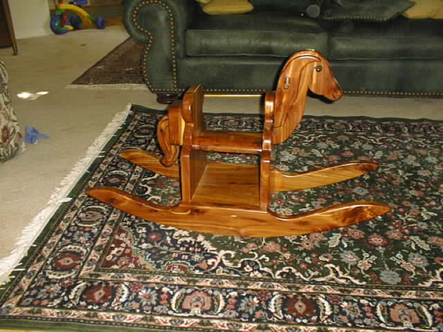 photo of fabulous wooden rocking horse